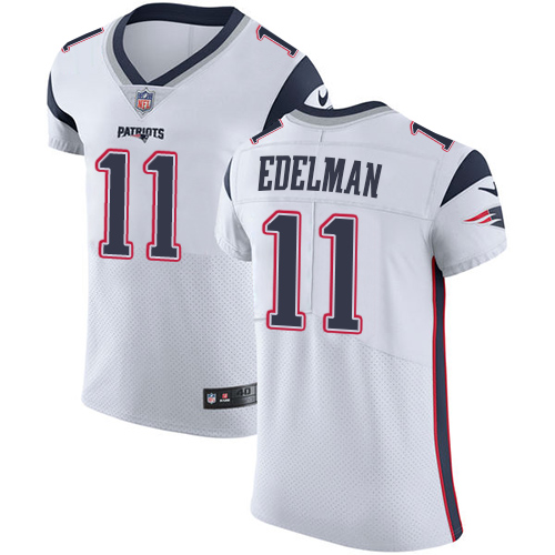 Nike Patriots #11 Julian Edelman White Men's Stitched NFL Vapor Untouchable Elite Jersey - Click Image to Close